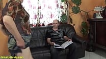 ugly chubby hairy granny gets extreme rough doggystyle fucked by her toyboy and enjoys a massive facial cumshot